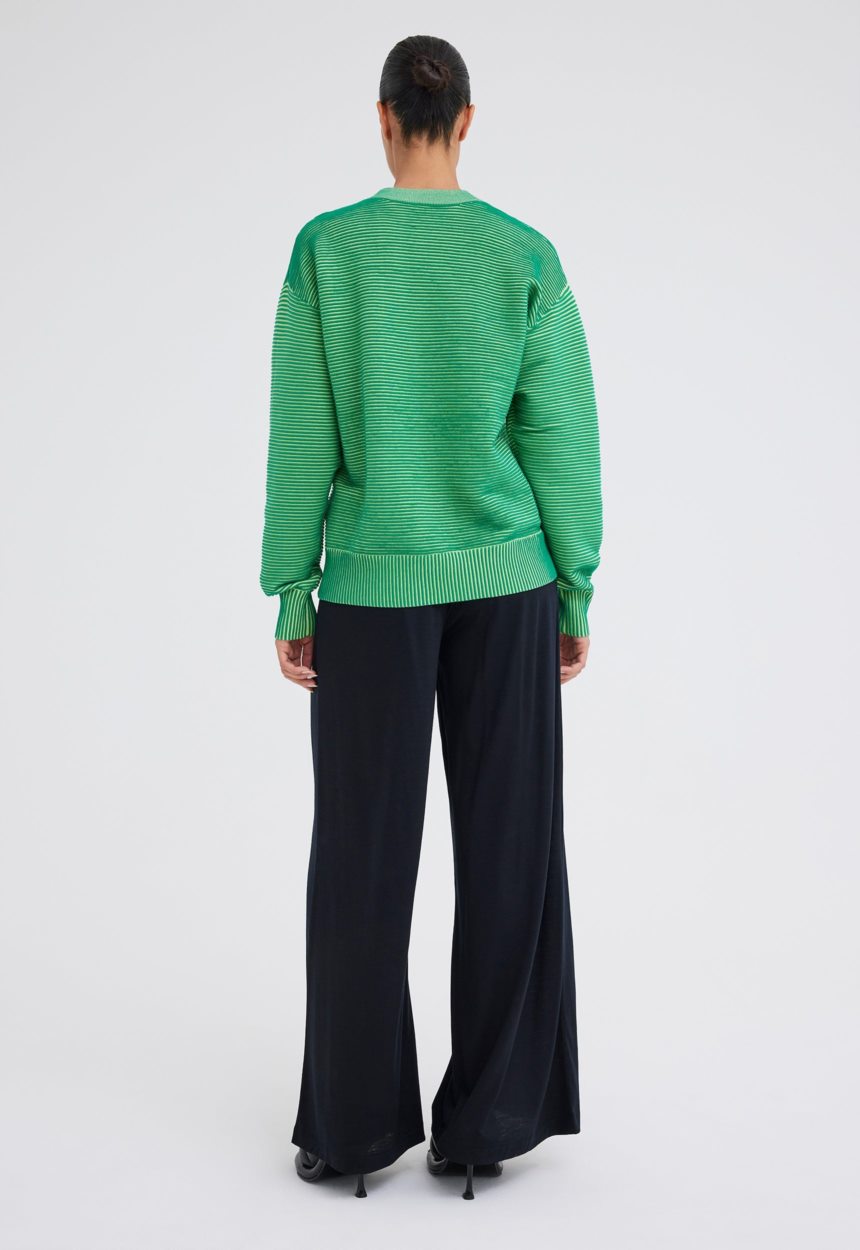 Jac + Jack NAGNATA Sonny Crew Neck Sweater - Tropic Green / Lime